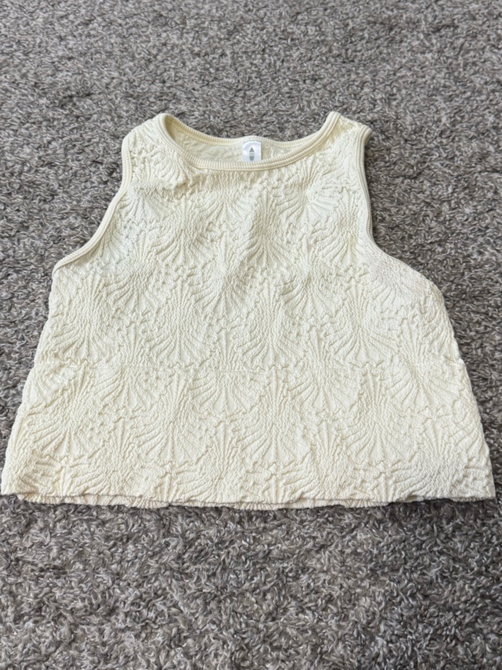Fornia Kids Textured Cropped Tank Top